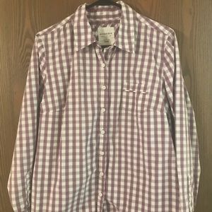 Long sleeve plaid button down shirt. Sonoma. Lrg